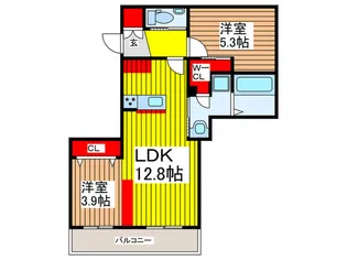 Lalique deux【2階】の間取り