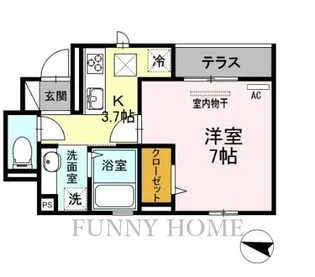 アビタシオン明大前【1階】の間取り