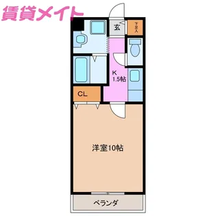 亀山マンションA棟【3階】の間取り