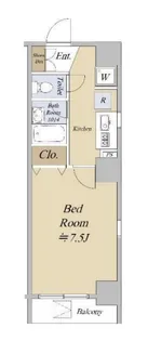 ユニフォート浅草【5階】の間取り