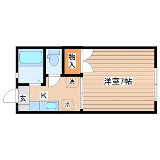 八乙女コーポ【1階】の間取り