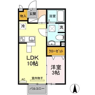 岡山県岡山市北区西崎本町【アパート】の間取り
