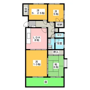 ロイヤル西崎【1階】の間取り