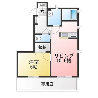 アルブル三橋【1階】の間取り