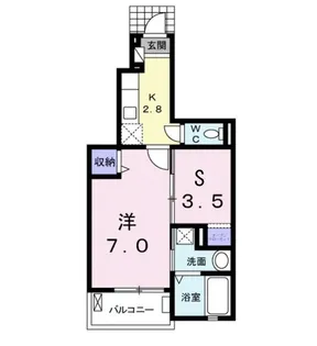 エメラルドグリーン【1階】の間取り