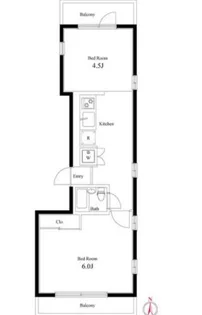 ハイツマリー【2階】の間取り