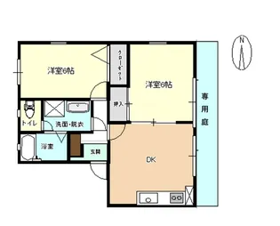フォブール東岡山【1階】の間取り