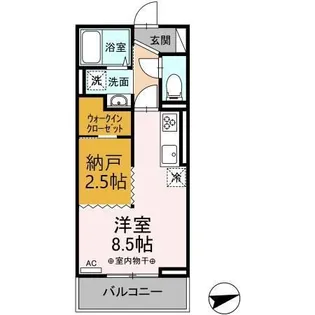 グランドハイツ スミレ【2階】の間取り