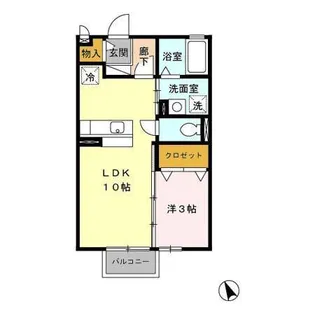 セジュール・希らら【2階】の間取り