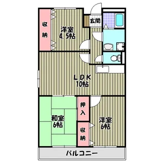 ラフィーネ壱番館【1階】の間取り
