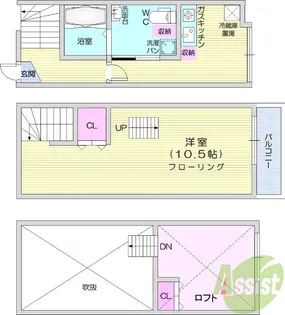 エクセルシャトー国見A棟【1階】の間取り