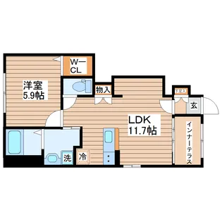 クレストコート【1階】の間取り