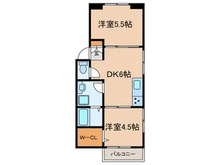 ハイツ小峰【1階】の間取り
