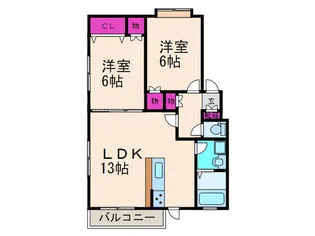 リブラコート【1階】の間取り