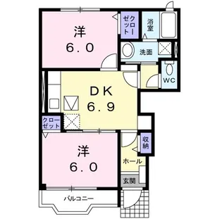 モンテ・パレス【1階】の間取り