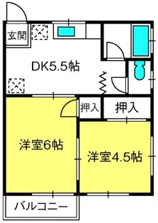 寿ハイツ【2階】の間取り