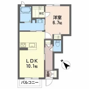 アム・シュベール【1階】の間取り