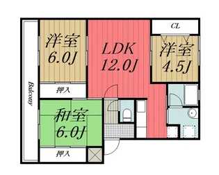 ウインド志津【2階】の間取り