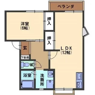 フレグランスモア千鳥台【2階】の間取り