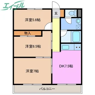 マンション太平洋 4-2【4階】の間取り