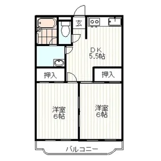 メゾン若松第1【4階】の間取り