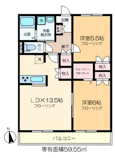 扇グリーンヴィレッジC【2階】の間取り