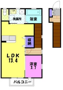 サンプレイス テクノ A【2階】の間取り
