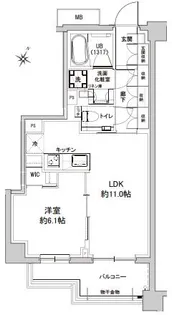 アトラスシティ千歳烏山グランスイート杜ノ棟【4階】の間取り