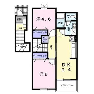 グローリアI【2階】の間取り