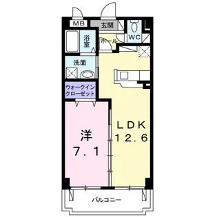 リヴァージュ都屋【2階】の間取り
