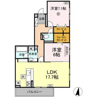 Sinfaria六本松【1階】の間取り