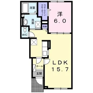 エコビレッジ イースト【1階】の間取り