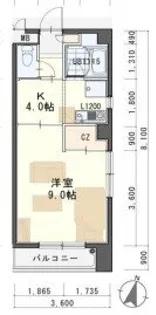 ひるとっぷ台原【3階】の間取り