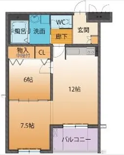 ベーシックマンションII【2階】の間取り