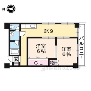 コーポ円座【8階】の間取り