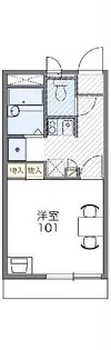 レオパレスダルマヤ【2階】の間取り