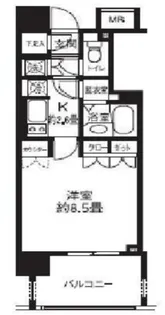 ライオンズシティ白金高輪【6階】の間取り