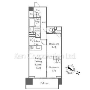 プラウド神田【5階】の間取り