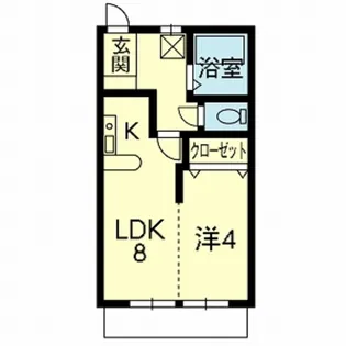 ハイム・エクセレント・ヨコテ【1階】の間取り