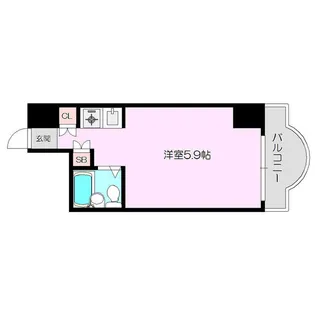 朝日プラザ梅田北デラ・リブジェ【6階】の間取り