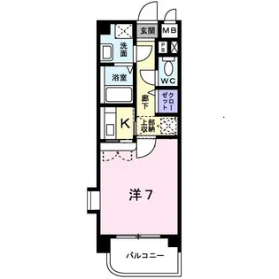 ヒュースロア井尻【4階】の間取り