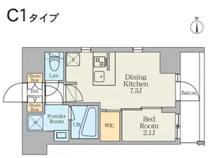 クレストコート東日暮里【3階】の間取り