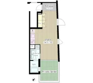 ATKレジデンス西小山【1階】の間取り