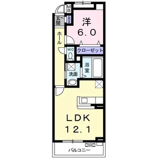 ヴィルヌーブ堺II【1階】の間取り
