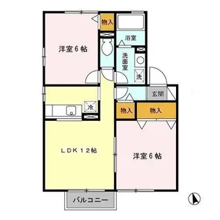 リビングタウン金池 E【1階】の間取り