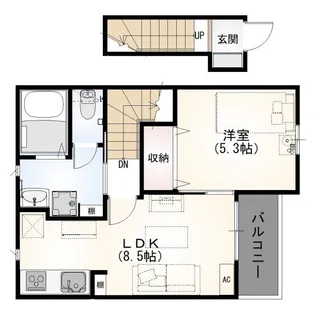 ロタス中島【1階】の間取り