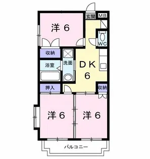 メゾンむさし野【3階】の間取り