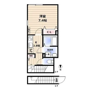 Sereno中野坂上【2階】の間取り