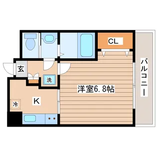 HF仙台レジデンスEAST【4階】の間取り