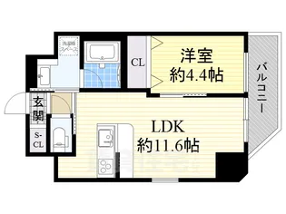 プレジオ都島本通【5階】の間取り